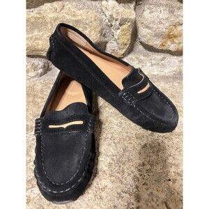 GENTLE SOULS Kenneth Cole Madison Blue Suede Driving Moccasin Loafers Shoes 8